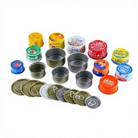 Boîte de conserve personnalisée 185g 307*111, 2 pièces, emballage métallique de qualité alimentaire, boîtes de conserve vides pour thon avec couvercles faciles à ouvrir 307