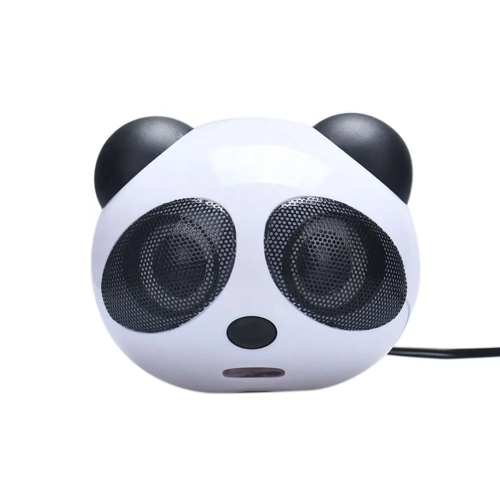Karikatür tasarım ucuz plastik Panda Mini taşınabilir Subwoofer hoparlör müzik çalar bilgisayar masaüstü