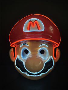 <span class=keywords><strong>Masque</strong></span> en PVC lumineux Super <span class=keywords><strong>Mario</strong></span> pour Halloween, jeu de dessin animé, anime, fête costumée, masques El - Product Image 4