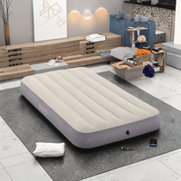 INTEX 64101 DURA-BEAM Serie Einzel-Luftbett Weiß PVC-Beflockung 1 Jahr Garantie 99cmX191cmX25cm Aufblasbar 99cm X