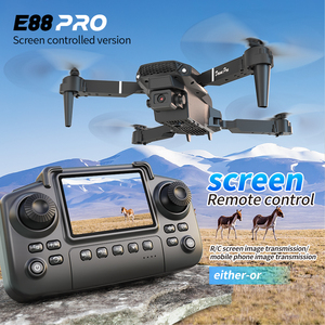 โดรน E88 <span class=keywords><strong>PRO</strong></span> ควบคุมผ่านหน้าจอ กล้องคู่ 4K พับเก็บได้ ควอดคอปเตอร์ RC ระบบ Optical Flow รักษาระดับความสูง WiFi FPV พลิก 3 มิติ สำหรับผู้เริ่มต้น - Product Image 6