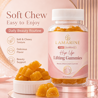 LAMARINE Gummies au Gingembre et au Collagène pour l'Augmentation et le Rehaussement des Fesses, Effet BBL, Amélioration de l'Immunité