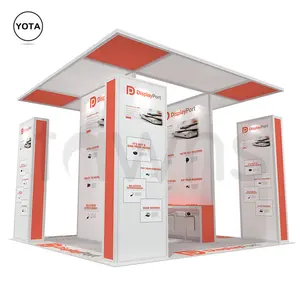 Tawns Custom Design Tradeshow Aluminum Frame Portable Advertising Backdrop Tension Fabric Trade Show Modular Exhibition Booth