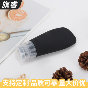 Silicone Dispensing Bottle Oval Wide Mouth Travel Size With Cover For Bath And Toiletries - Product Image 5