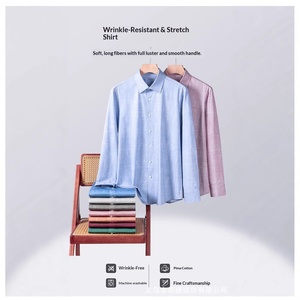 <span class=keywords><strong>Chemise</strong></span> Homme Personnalisable 2026 Nouvelle Collection en <span class=keywords><strong>Lin</strong></span> et Coton Supima Couleurs Années 60 Sans <span class=keywords><strong>Repassage</strong></span> Haute Élasticité Idéale pour le Travail et les Trajets Quotidien Vente en Gros - Product Image 3