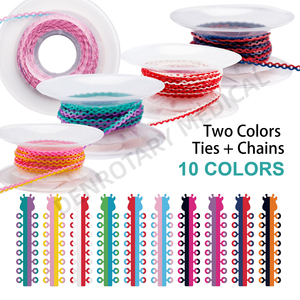 Mode bicolore auto-ligaturant support dentaire fils orthodontiques orthodontie chaîne d'alimentation accolades faux multi-usages hygiène buccale - Product Image 2