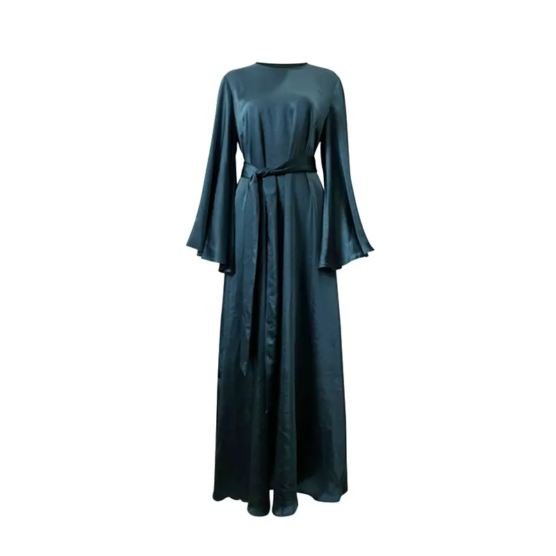 Robe longue à capuche pour femmes, cape musulmane noire Abaya bleue Jilbab