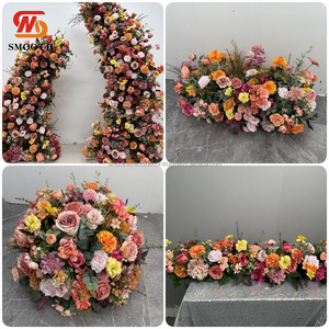 SMOOTH New Trend Artificial Flower Wedding Arch Flower Arrangement Wedding Orange Flower Ball Sets - Product Image 2