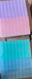 Set di Mahjong in Acrilico di Lusso Rosa, Viola, Verde e Blu con Numeri e Lettere, Fatto a Mano per Uso Domestico, Personalizzabile - Product Image 6
