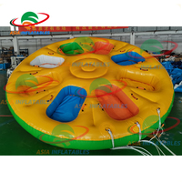 Bateau gonflable en forme de beignet pour 6 à 8 personnes / Tube gonflable remorquable pour sports nautiques / Bateau disco remorquable pour jeux aquatiques