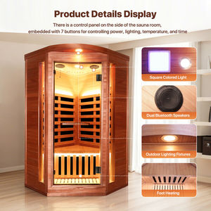 Sauna de Infrarrojos Compacta para 1 Persona, 1.3KW, con Control de Tiempo y Temperatura, para Uso en Interiores, Disponible en EE. UU. - Product Image 4
