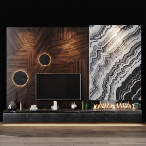 Gabinete multimedia de nuevo diseño, estante de madera para pared de televisión moderno, soportes para muebles de sala de estar, soporte de madera para <span class=keywords><strong>TV</strong></span> Mdf, juego de gabinete de <span class=keywords><strong>TV</strong></span> - Product Image 3