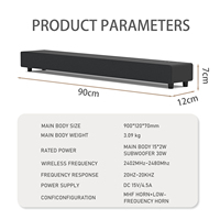 Cyboris TV Soundbar 2.1CH dengan Subwoofer untuk 5.3 60W RMS 3 Speaker Bass Berat USB Optik untuk RCA