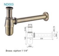 Chrome Plaqué Moderne Bassin Égouttoir En Laiton Salle De Bains Évier Vidange Bouteille Piège Siphon