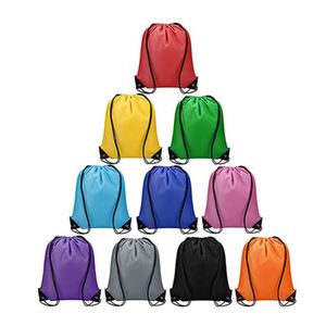 Cheap Plain Custom Promotional Plain Draw <b>String</b> Polyester Waterproof Sports Drawstring <b>Bag</b> - Product Image 1