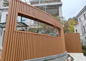 Frist thế hệ thiết kế hiện đại Tường Ngoài Trời Bảng điều khiển 219*26mm WPC Ốp bên ngoài Slatted/rãnh phong cách bên ngoài không thấm nước - Product Image 5