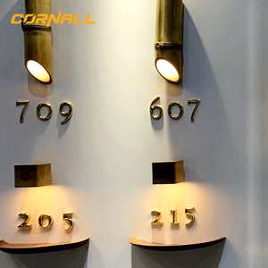 Numero civico a led per esterni in metallo luminoso retroilluminato moderno da 6 pollici con luce - Product Image 3