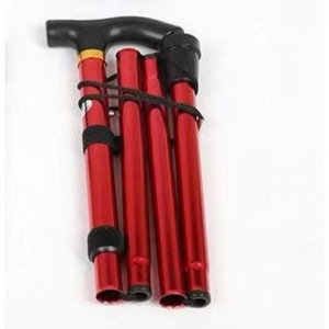Bâton de marche télescopique en alliage d'aluminium, réglable en quatre sections, pour la randonnée en plein air, canne portable pour personnes âgées - Product Image 2