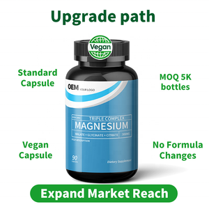 Cápsulas Veganas de Complejo Triple de Magnesio, Misma Fórmula, Diferentes Cápsulas, Aptas para el Mercado de la UE, para Mercados de Demanda Especial - Product Image 6