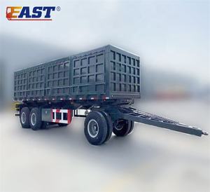 Remolque con plataforma giratoria de 20 pies y 30 toneladas, barra de remolque con contenedor plano, remolque completo a la venta, Tailandia - Product Image 3