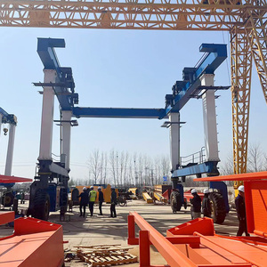 공장 맞춤형 고무 타이어 100 톤 200 톤 60 톤 유압 이동식 보트 선박 리프팅 크레인 30t 50t 소형 보트 리프트 크레인 - Product Image 5