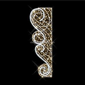 Réverbère suspendu extérieur commercial de motifs de décoration de vacances de Noël - Product Image 1