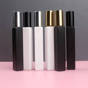 Wholesale in Stock Matte Black and White Frosted square Refillable 10ml Empty <b>Atomizer</b> Travel Size Pump Spray <b>Perfume</b> Bottles - Product Image 5
