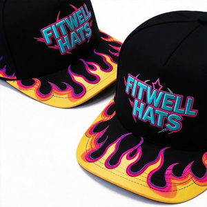 Gorras de Béisbol Unisex Ajustables de 5 Paneles con Diseño de Llama, Gorras con Logotipo Bordado Personalizado - Product Image 4