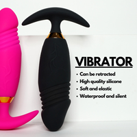 Fernbedienungsfähiger, frequenzumwandelbarer, einziehbarer, tragbarer Vibrator mit leisem, starkem Schock, USB-wiederaufladbar, IPX6 wasserdicht