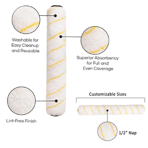 Tùy Chỉnh Hot Bán 4 "6" 7 "8" 9 "18" Sợi Nhỏ Sơn Con Lăn Tay Áo Refill Sơn Con Lăn Bìa Cho Con Lăn Bàn Chải - Product Image 4