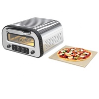 Four à pizza électrique compact GTPZ15-D 1800W, 15L, 220-240V, prise VDE, 12 pouces, en acier inoxydable, pour usage domestique