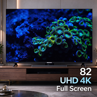 TV 80/82 Inci Kontrol Suara 4K Tanpa Bingkai Layar Penuh UHD TV Android 82" Smart LED LCD Televisi Android