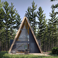 Maison préfabriquée en acier triangulaire européenne personnalisable, cabane portable étanche à montage rapide pour l'hébergement hôtelier