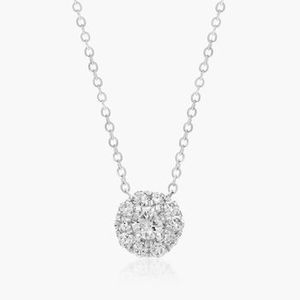 Trendy Rhodium Plated Pendant Diamond <b>Necklace</b> for Women | Minimalist Fashion Jewelry | Latest 2026 Design | Lab Grown Brilliant - Product Image 1