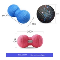 Ballon de massage en EPP en forme d'arachide 8*16cm/12*24cm pour le dos, les épaules, le cou, la taille, les jambes, la rééducation, le fitness, la relaxation, le yoga, la relaxation des fascias, couleur
