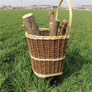 Nuovo stile fatto a mano in <span class=keywords><strong>vimini</strong></span> portabagagli portabagagli cestello con ruote - Product Image 4