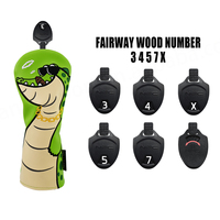 Nouveau produit Crocodile broderie Golf Club conducteur PU cuir Putter Golf Fairway bois hybride couverture Golf tête couvre en Stock
