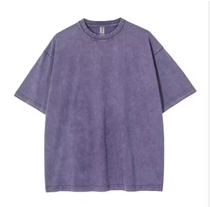 T-shirt décontracté pour homme, grande taille, coupe régulière, 100 % coton tricoté, imprimé numérique, effet vieilli, style streetwear - Product Image 6