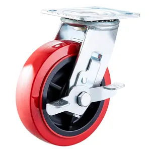 Ruote per ruote in poliuretano con bloccaggio da 8 pollici ruote per armadietti per attrezzi pesanti