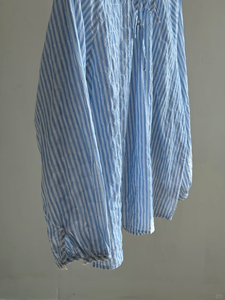 <span class=keywords><strong>Camicia</strong></span> Oversize Stile Coreano Semplice <span class=keywords><strong>a</strong></span> Maniche Lunghe <span class=keywords><strong>a</strong></span> <span class=keywords><strong>Righe</strong></span> Blu <span class=keywords><strong>e</strong></span> Bianche per <span class=keywords><strong>Donna</strong></span> - Product Image 5