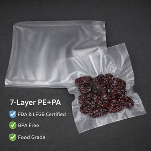 Sacs sous vide gaufrés <span class=keywords><strong>Foodsaver</strong></span>, sans BPA, sept couches co-extrudées, réutilisables, pré-coupés, pour cuisson sous vide, salades, aliments pour bébés, OEM - Product Image 1