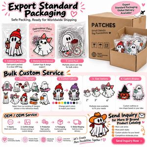 Patch brodé thermocollant Kawaii fantôme, sorcière et citrouille pour Halloween, idéal pour les fêtes d'enfants - Vente en gros - Product Image 3