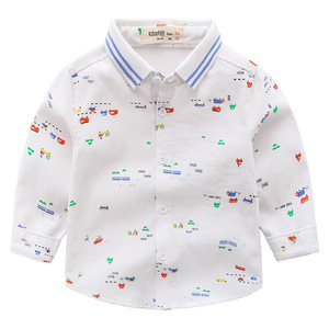 เสื้อคุर्ตาผู้ชายแขนยาวลายการ์ตูนรถยนต์สำหรับเด็กผู้ชาย ลายสก็อตคาวบอย จากซัพพลายเออร์จีน - Product Image 2