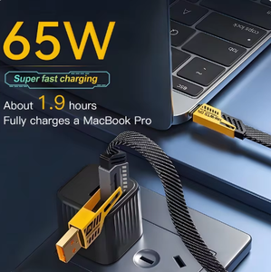 Alta calidad PD 27W 65W 4 1 Cable de datos de carga rápida para Iphone Venta caliente Nylon trenzado Aleación de zinc USB Tipo-C Cable 2m 3m - Product Image 2