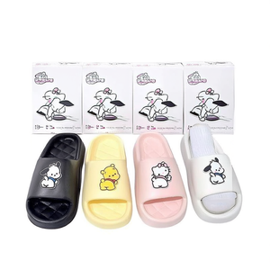 Pantofole Cartoon per Uomo Donna Unisex Antiscivolo con Suola in EVA e Tomaia in PVC, Punta Aperta, per Casa e Interni, Tutte le Stagioni, Taglie 36-41, Nero Bianco - Product Image 1