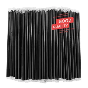 Disposable Individually Plastic Drinking Straws Black Drinking Straws Plastic Straws Reusable