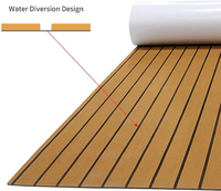 HÉROS Anti UV Marine Deck Auto-Adhésif Synthétique Teck Brossé Extérieur Bateau Plancher Yacht Tapis EVA Mousse Bateau Plancher