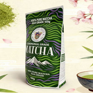 Bolsa de Plástico Mylar con Impresión Digital Personalizada, Bolsa para Té, Bolsa de Embalaje para 100 g de Polvo de Matcha, Bolsa con Cierre Hermético - Product Image 2