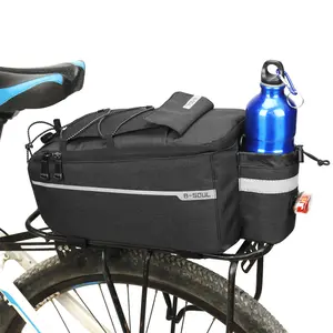 Bisiklet kuyruk çantası bisiklet katlanır raf çanta bisiklet arka koltuk çantası şişe tutucu ile