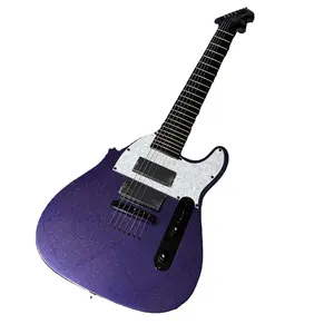 हॉट पर्पल सिल्वर कलर ईएसपी इलेक्ट्रिक गिटार 7-स्ट्रिंग